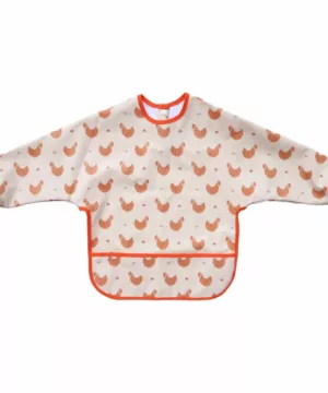 Bavoir tablier manches longues 1-3 ans « La petite poule rousse »