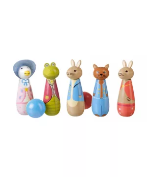 Jeu de quilles en bois - Pierre Lapin
