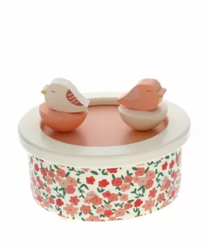 Boîte à musique Myrtille fleurs et oiseaux
