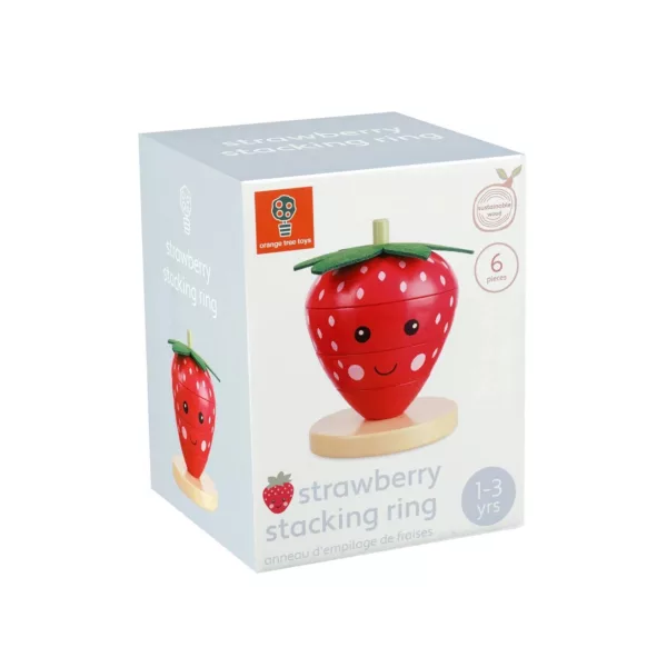 Anneaux d'empilage en bois - Fraise – Image 4