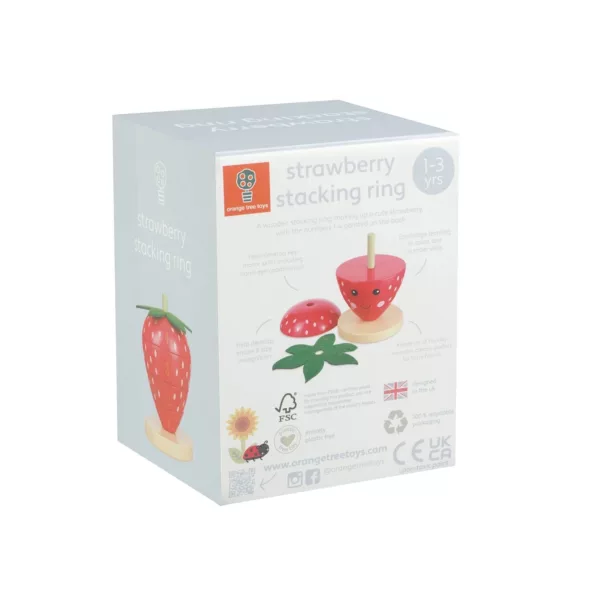 Anneaux d'empilage en bois - Fraise – Image 5