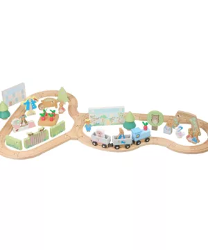 Train en bois - Pierre lapin