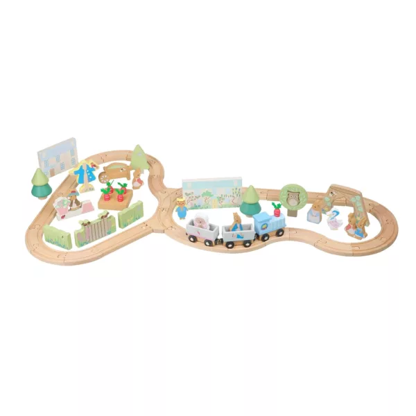 Train en bois - Pierre lapin