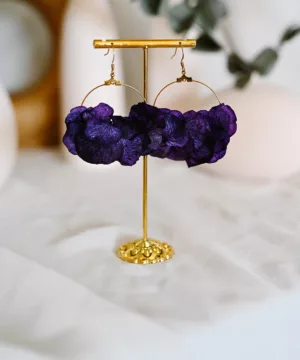 Boucles d'oreilles fleurs - Violet
