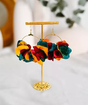 Boucles d'oreilles fleurs - Multicolore