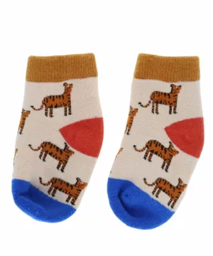 Chaussettes bébé tigres 0-6 mois -Tigre du Bengale