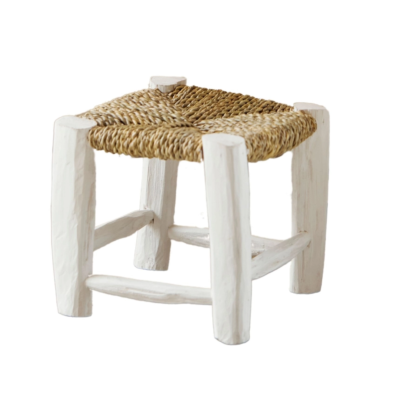 Tabouret enfant en bois blanc – Image 2