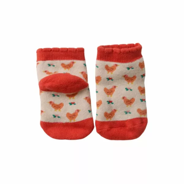 Chaussettes bébé 0-6 mois « La petite poule rousse » – Image 4