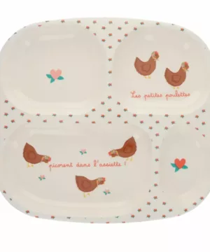 Assiette à compartiments « La petite poule rousse »