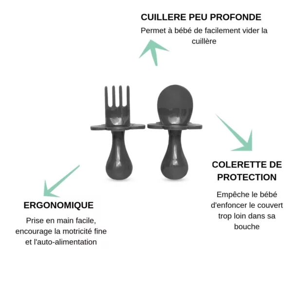 Couverts bébé - gris anthracite – Image 3