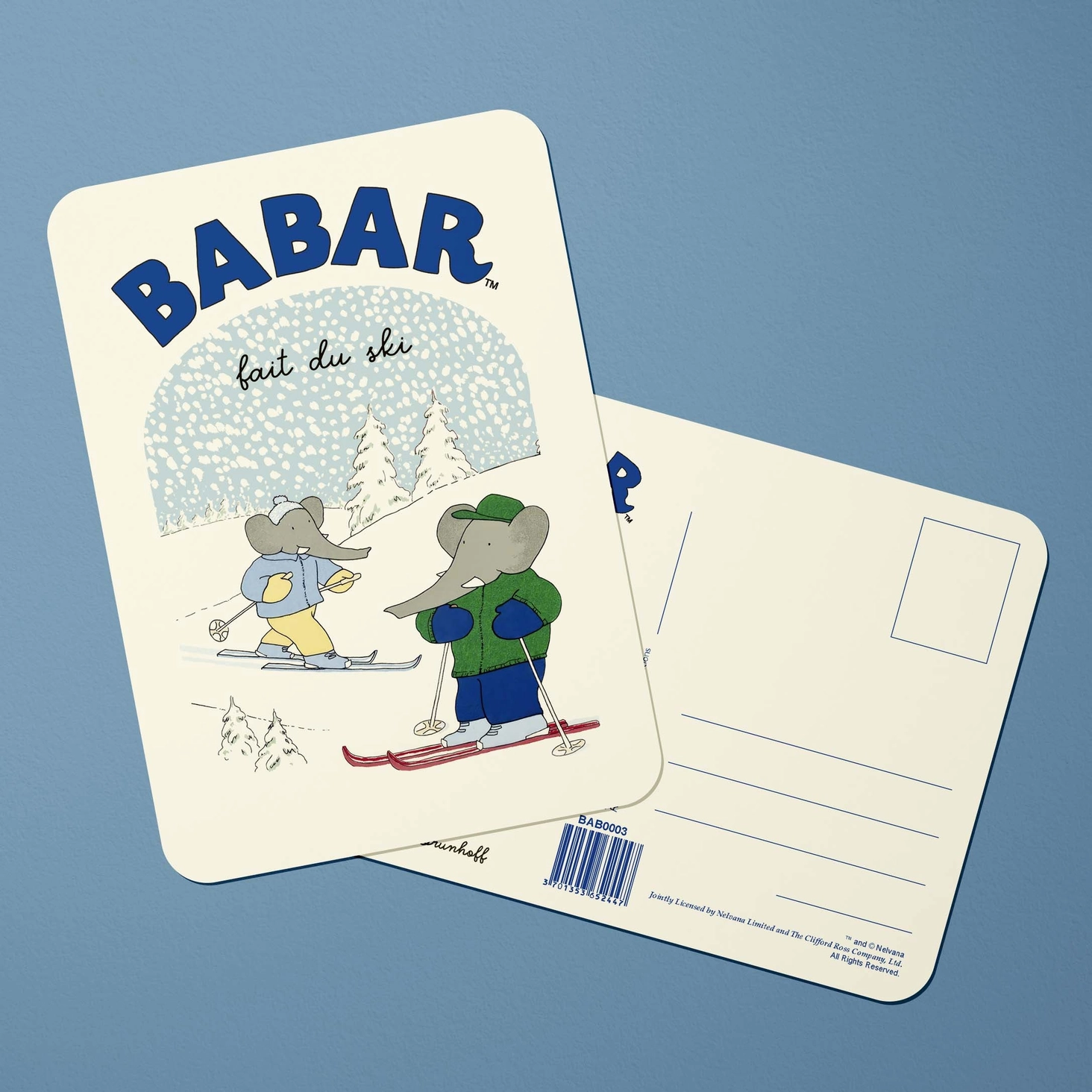 Carte postale - BABAR fait du ski – Image 2