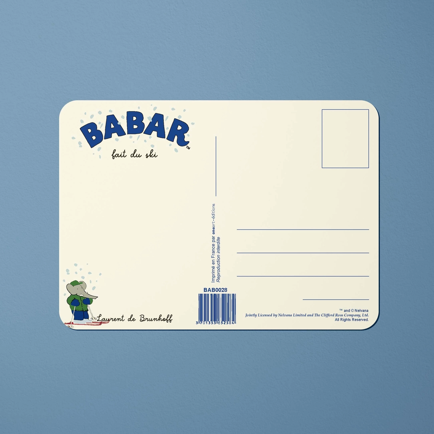 Carte postale - BABAR fait du ski – Image 3