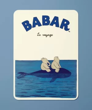 Carte postale - BABAR à la Mer