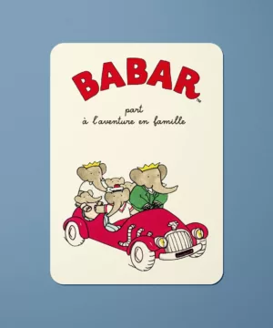Carte postale - BABAR part à l’aventure en famille