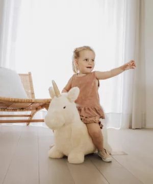 Ballon sauteur peluche Licorne