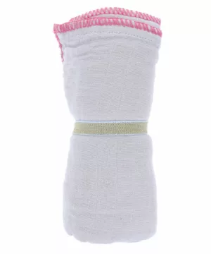 Petit lange rose avec surpiqure 70x70