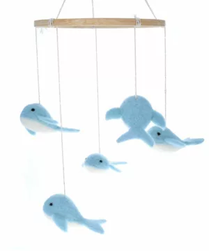 Mobile bébé - Baleines bleues