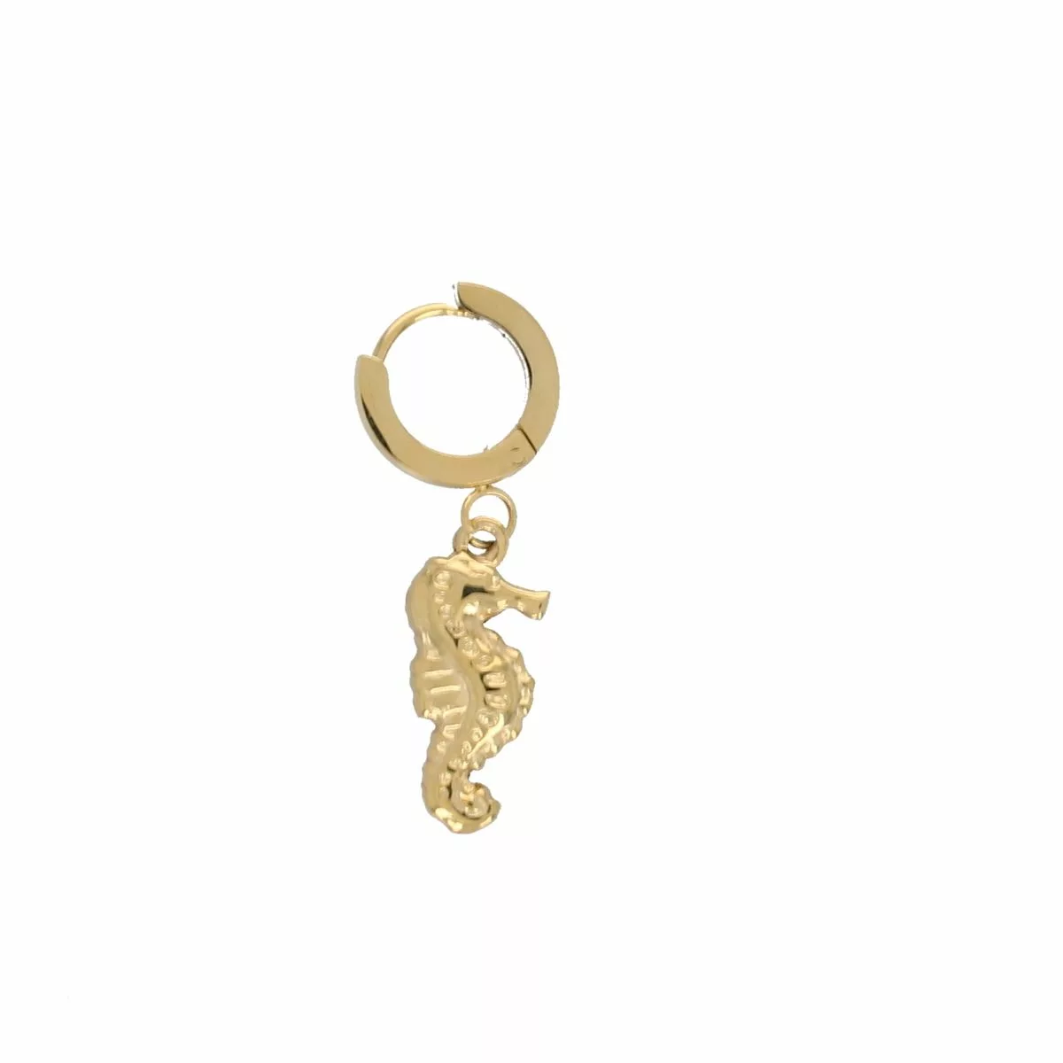 Boucles d'oreilles mini créoles - Hippocampe – Image 2