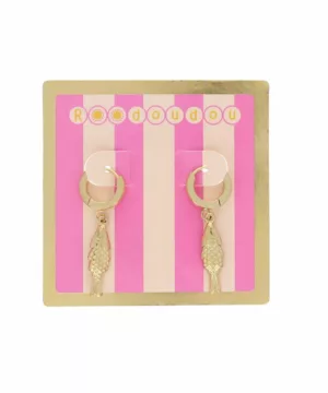 Boucles d'oreilles mini créoles - Poisson