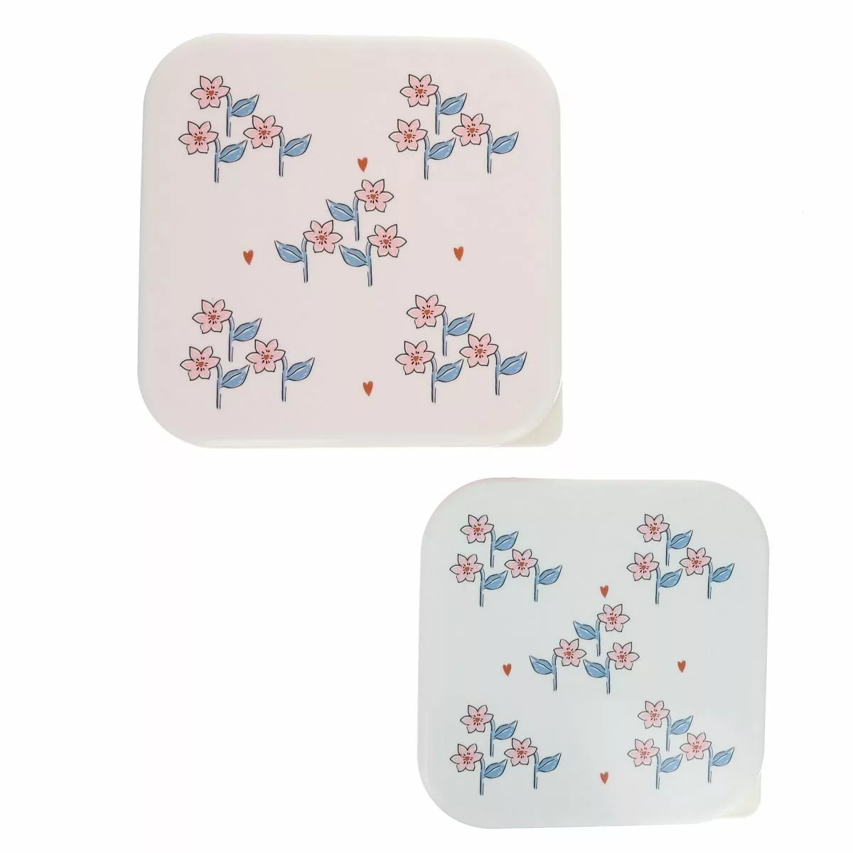 Lot de 2 boîtes à goûter - Fleurs – Image 2