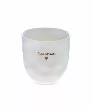 Tasse à café cœur doré - Nounou