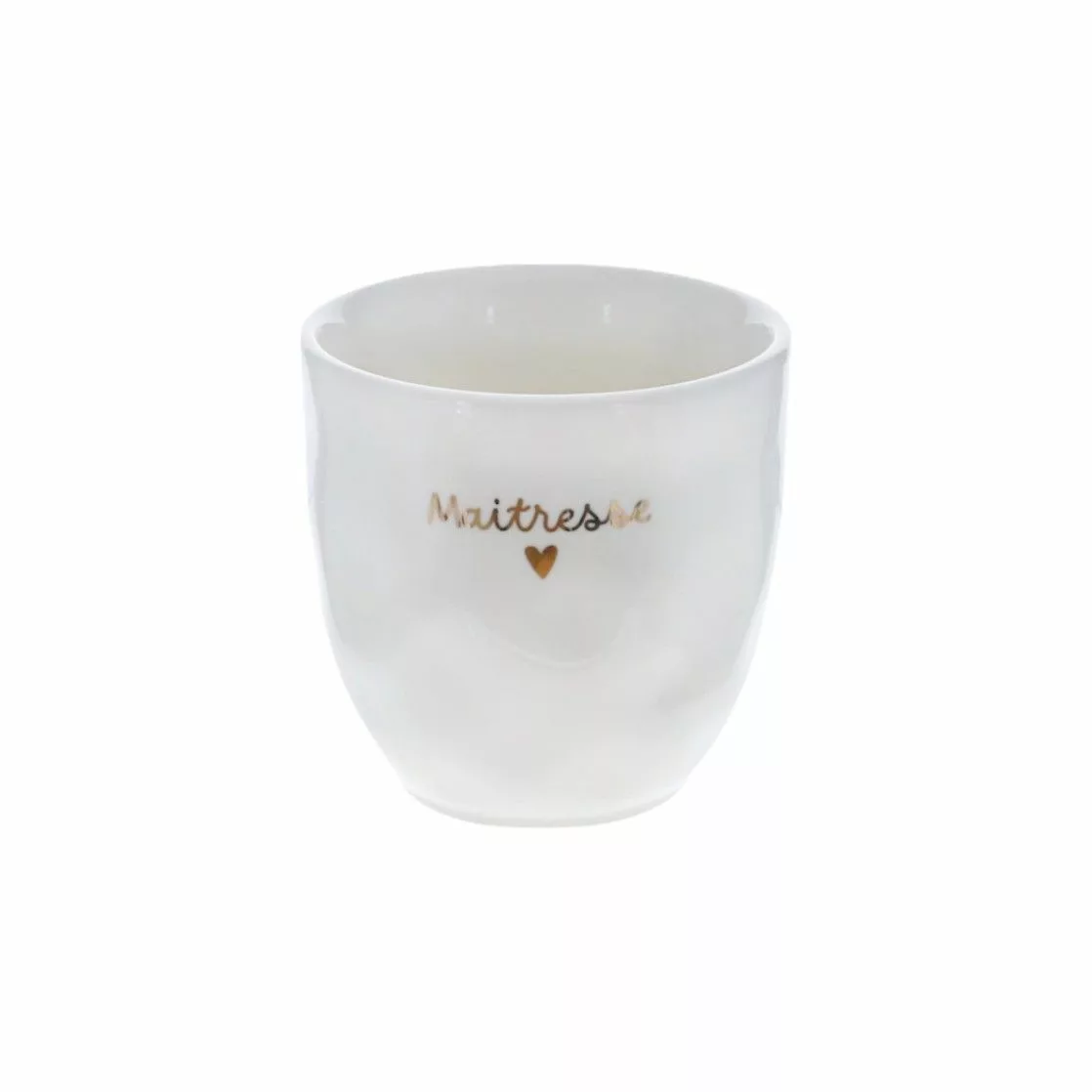 Tasse à café cœur doré - Maîtresse