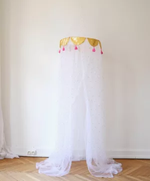 Ciel de lit | Tulle et sequins dorés