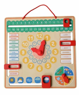 Calendrier éducatif en bois