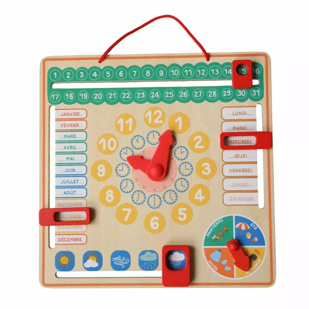 Calendrier éducatif en bois
