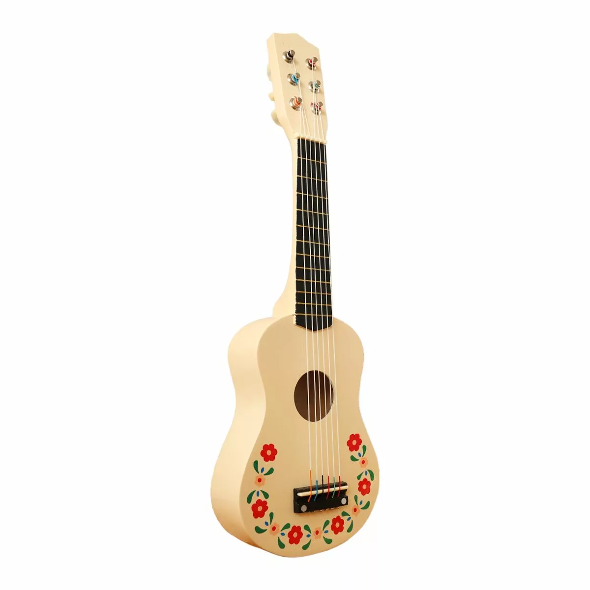 Guitare en bois | fleurs – Image 2
