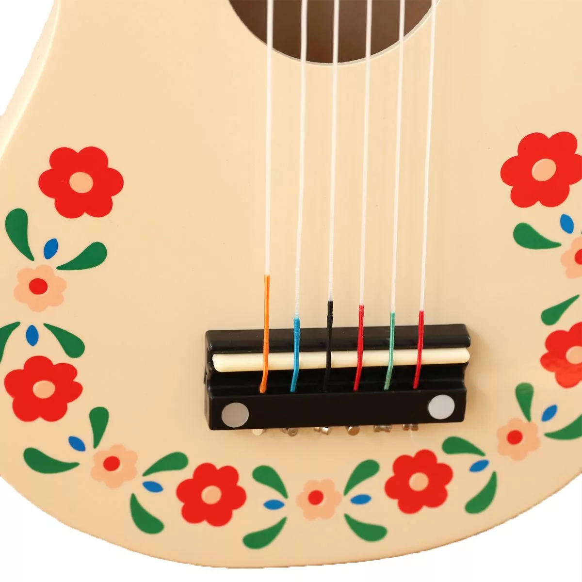 Guitare en bois | fleurs – Image 3