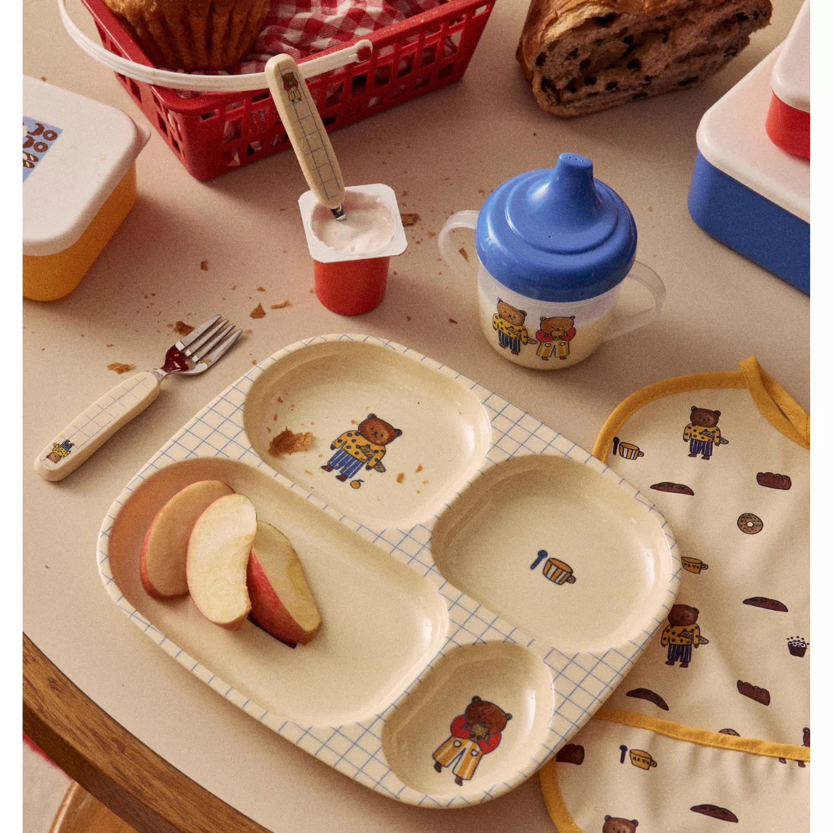 Assiette à compartiments Ours - Petit déj – Image 3