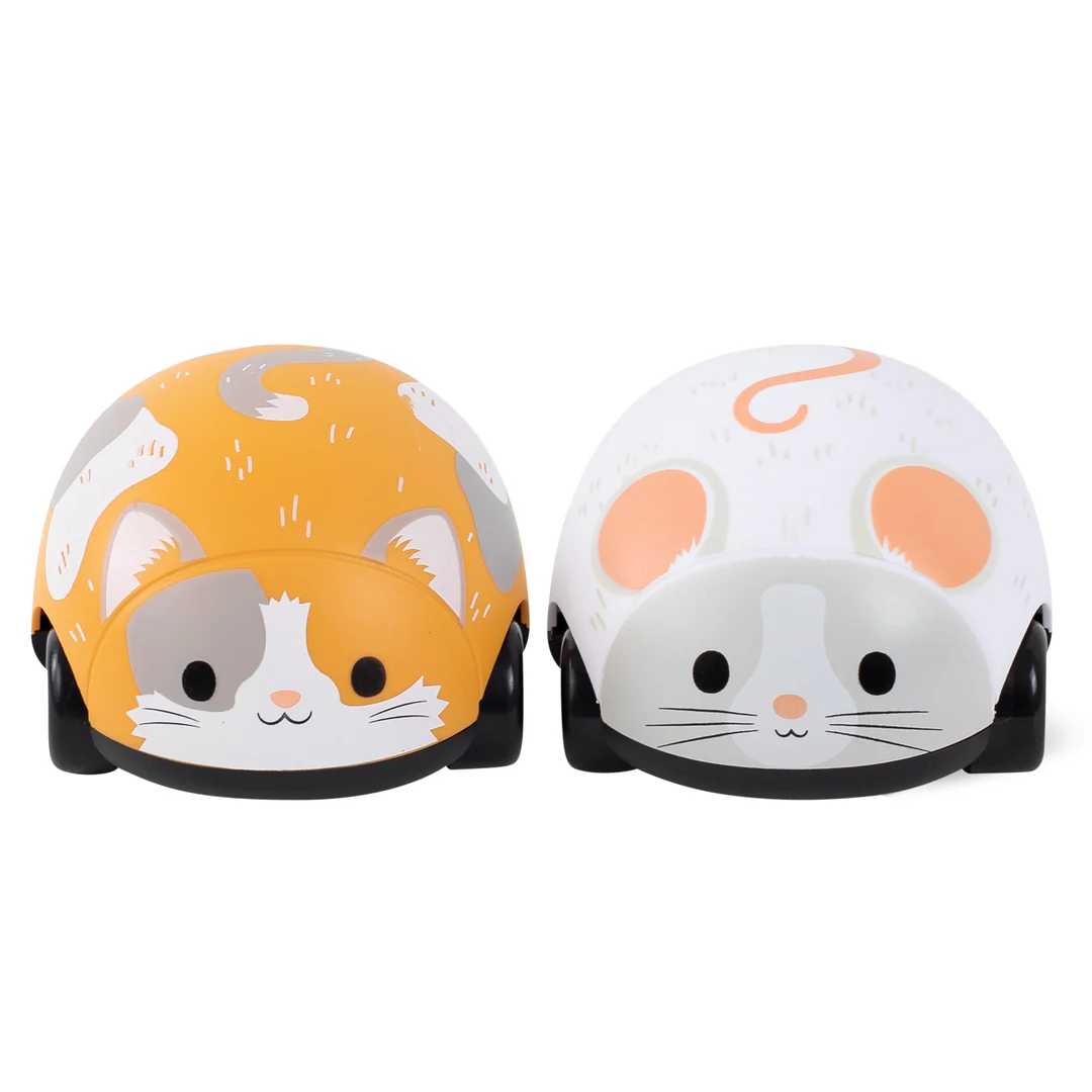 Voitures animaux à friction - Chat et Souris
