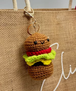 Porte clé & bijoux de sac Burger