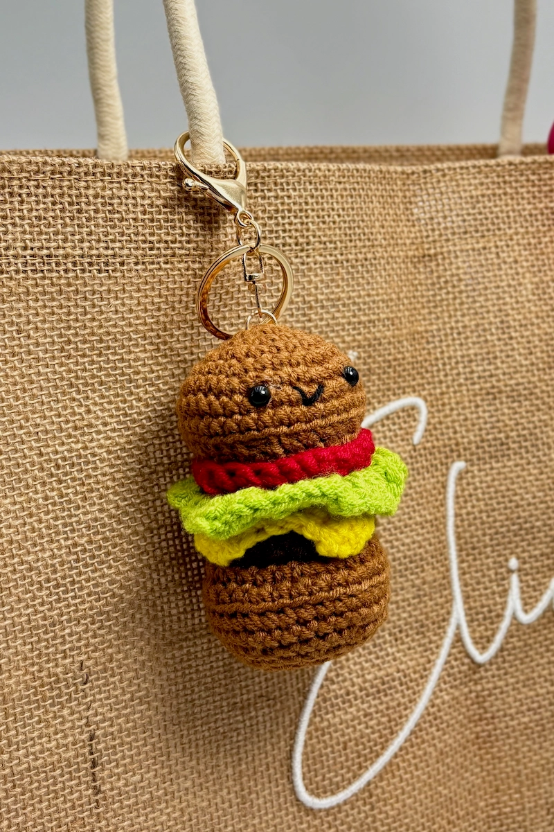 Porte clé & bijoux de sac Burger